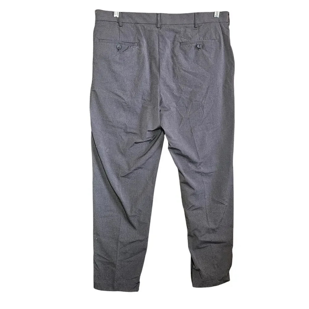 Gray Straight Flat Front Dress Pants Size 36x29